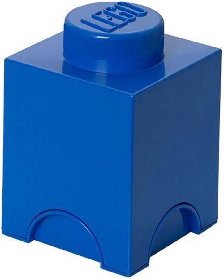 LEGO Set van 4 Opbergbox Brick 1 Blauw