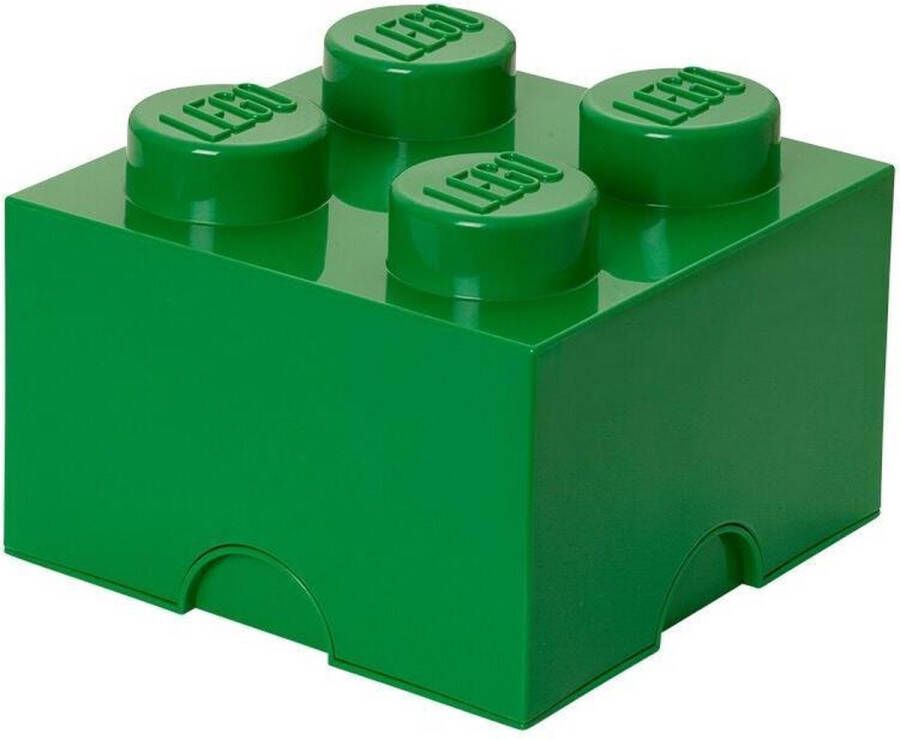 LEGO Set van 4 Opbergbox Brick 4 Groen