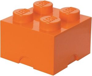 LEGO Set van 4 Opbergbox Brick 4 Oranje