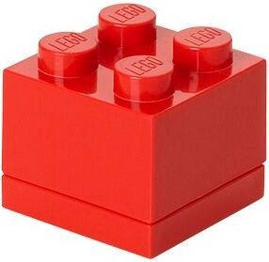 LEGO Set van 4 Opbergbox Mini 4 Rood