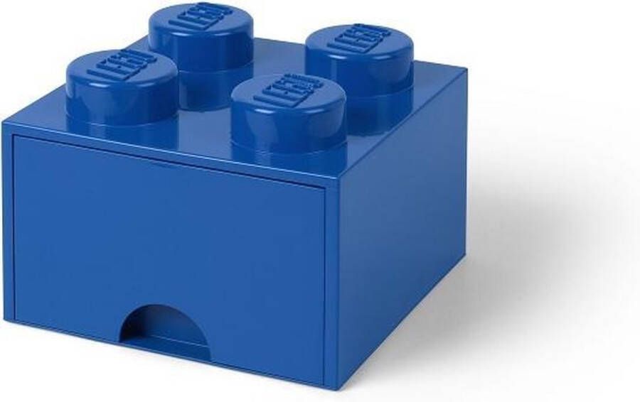 LEGO Set van 4 Opberglade Brick 4 Blauw