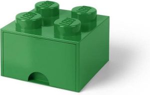 LEGO Set van 4 Opberglade Brick 4 Groen