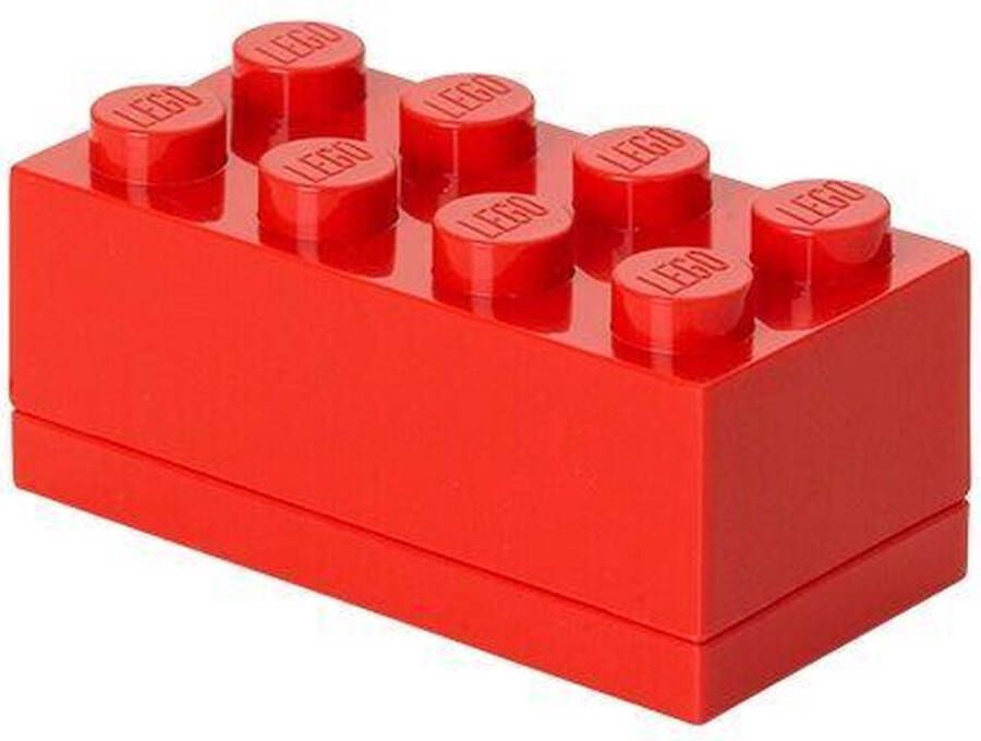 LEGO Set van 6 Opbergbox Mini 8 Rood