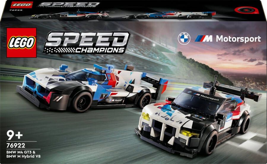 LEGO Speed Champions 76922 BMW M4 GT3 en BMW M Hybrid V8 racewagens cadeau-idee