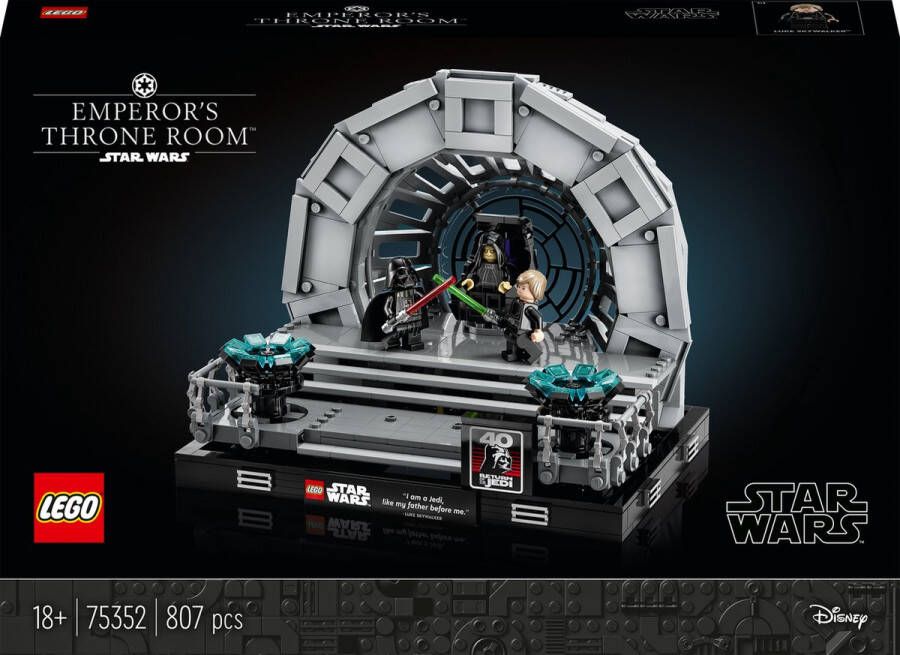LEGO Star War Troonzaal van de Keizer Diorama Modelbouw Set 75352