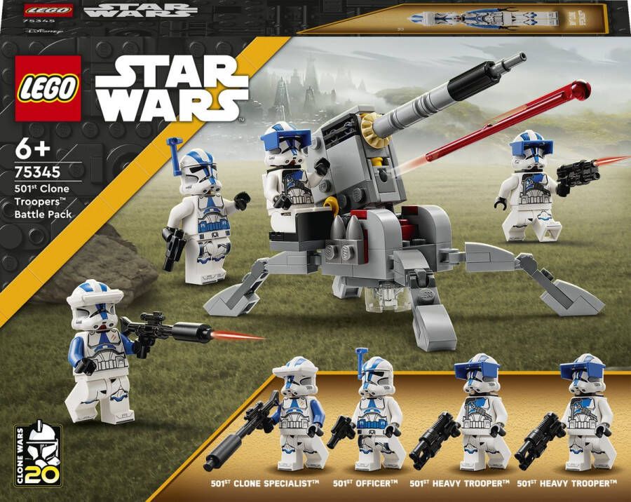 LEGO Star Wars 501st Clone Troopers Battle Pack Bouwbaar Speelgoed met Minifiguren 75345