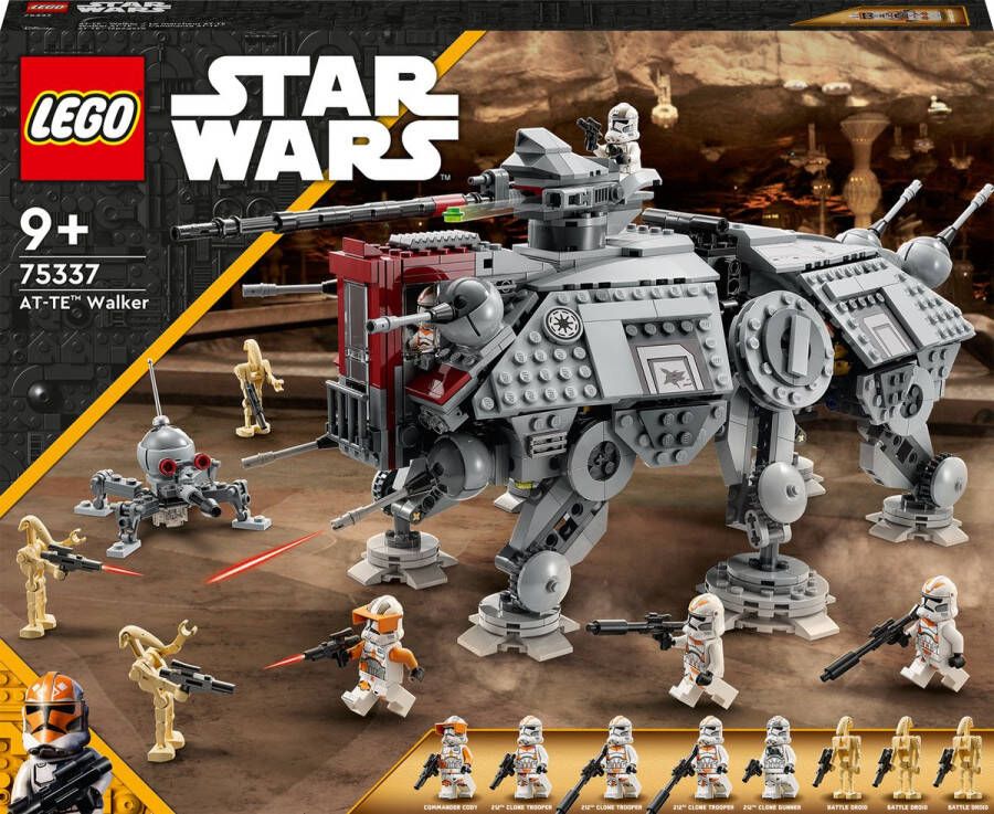 LEGO Star Wars AT-TE Walker Verstelbaar Model met Clone Troopers en Droid Figuren 75337
