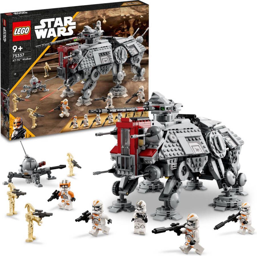 LEGO Star Wars AT-TE Walker Verstelbaar Model met Clone Troopers en Droid Figuren 75337