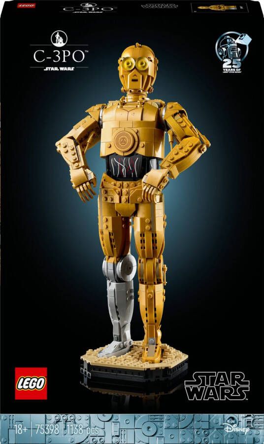 LEGO Star Wars C-3PO Decoratie Bouwpakket met Droid Figuur 75398