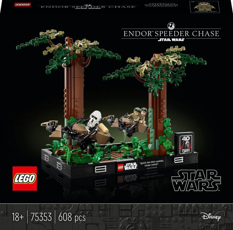 LEGO Star Wars Endor Speederachtervolging Diorama Set 75353