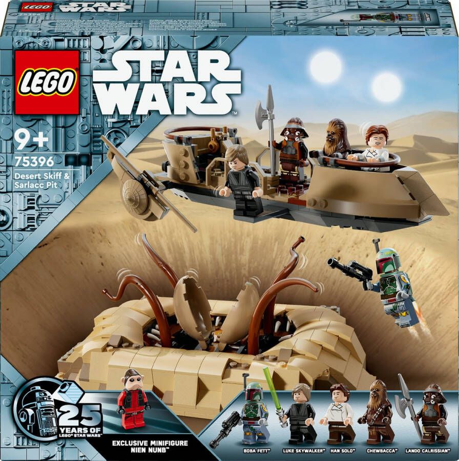 LEGO Star Wars Return of the Jedi Desert Skiff en Sarlacc-kuil Bouwbaar Voertuig Speelgoed 75396