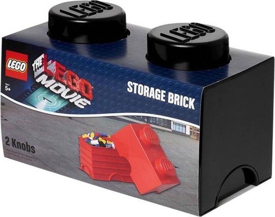 LEGO Storage Brick 2 Opbergbox 2 7L Kunststof Movie Zwart