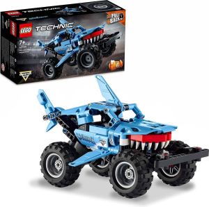 Merkenloos LEGO Technic 2 in1 Pull-Back Monster Jam Truck Megalodon