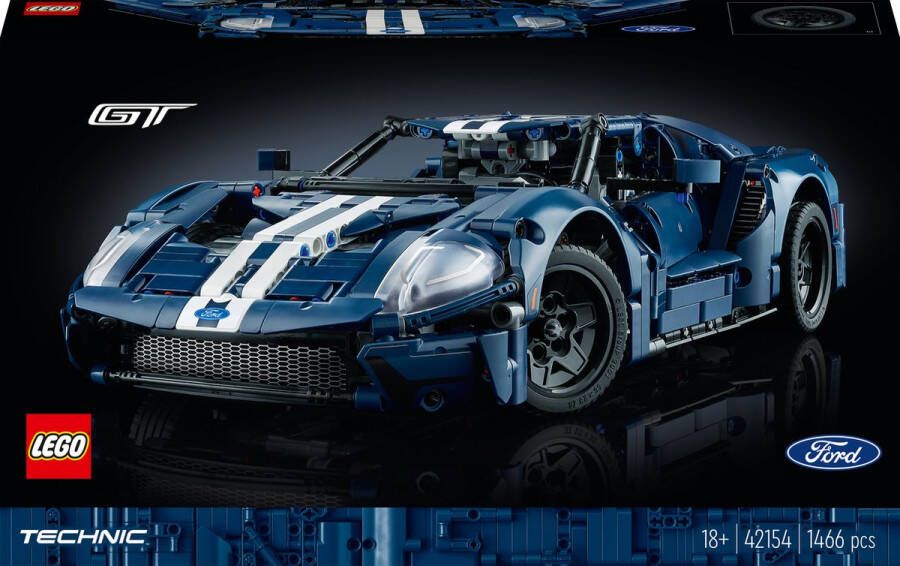LEGO Technic 2022 Ford GT Auto Supercar Modelbouwpakket voor Volwassenen 42154
