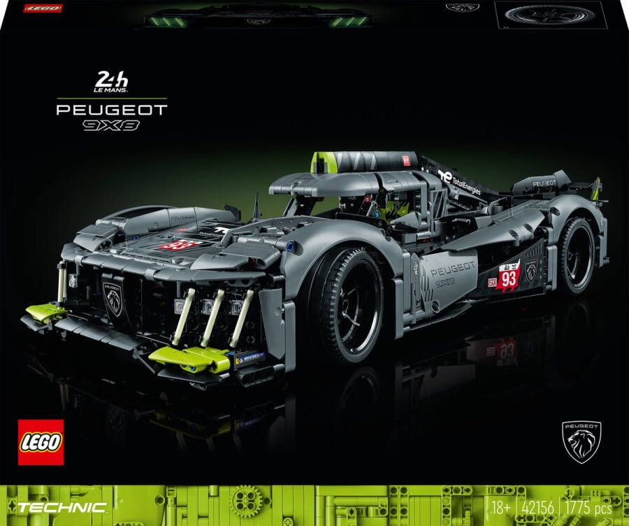 LEGO Technic PEUGEOT 9X8 24H Le Mans Hybrid Hypercar Auto 42156