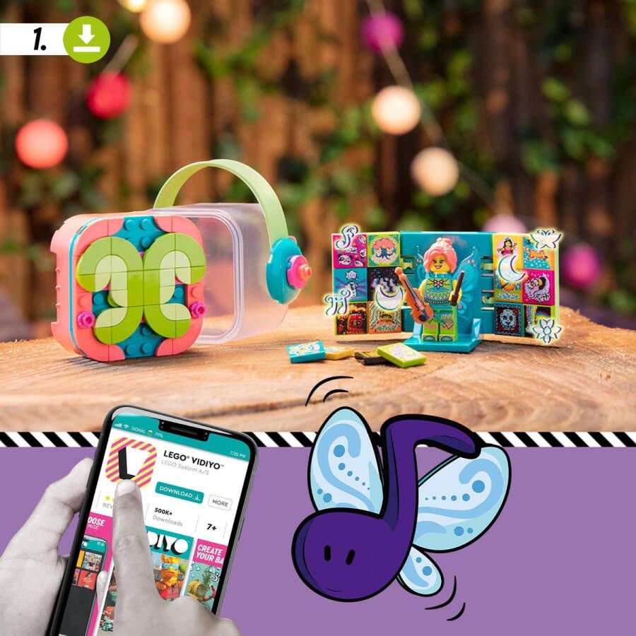 LEGO 43110 VIDIYO Folk Fairy BeatBox muziekvideomaker muziekspeelgoed en augmented reality-app voor kinderen