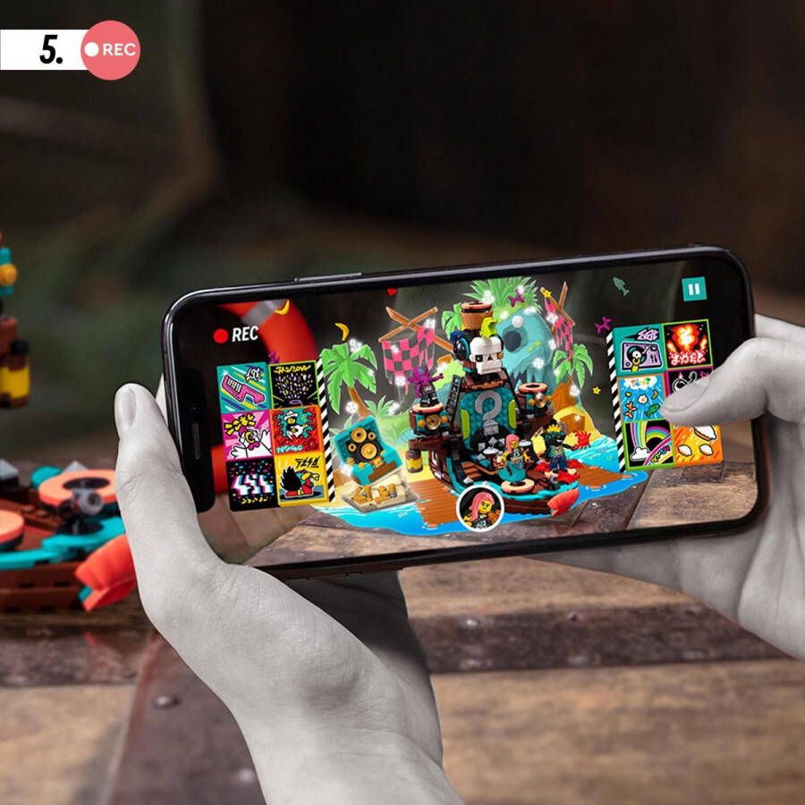 LEGO 43114 VIDIYO Punk piratenschip BeatBox muziekvideomaker muziekspeelgoed en augmented reality-app voor kinderen