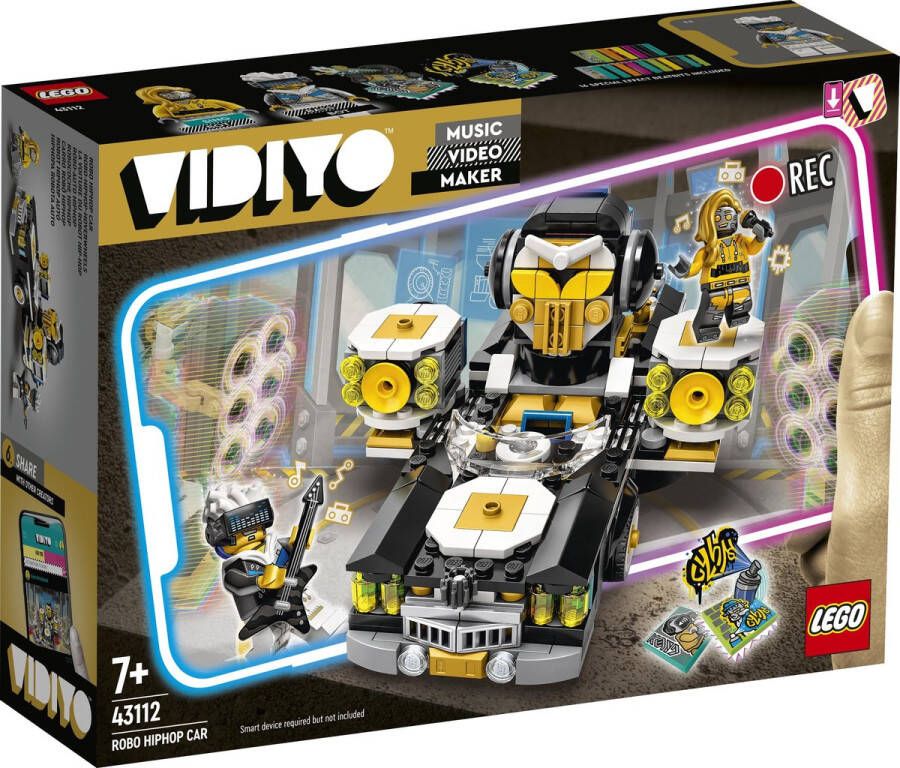 LEGO 43112 VIDIYO Robo HipHop Car BeatBox muziekvideomaker muzikaal speelgoed en augmented reality-app voor kinderen