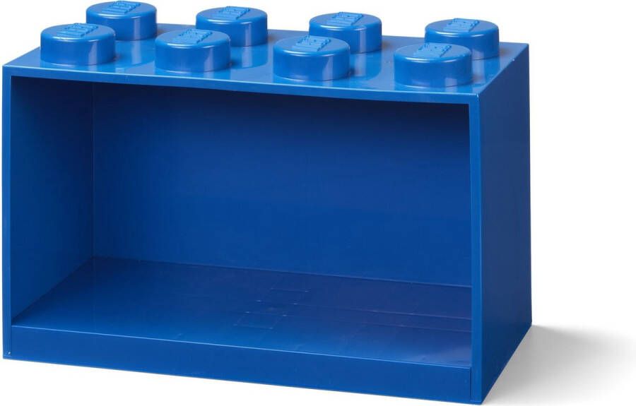 LEGO Iconic Brick Boekenplank 8 Noppen Blauw