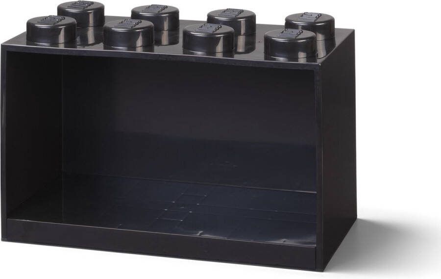 LEGO Iconic Brick Boekenplank 8 Noppen Zwart