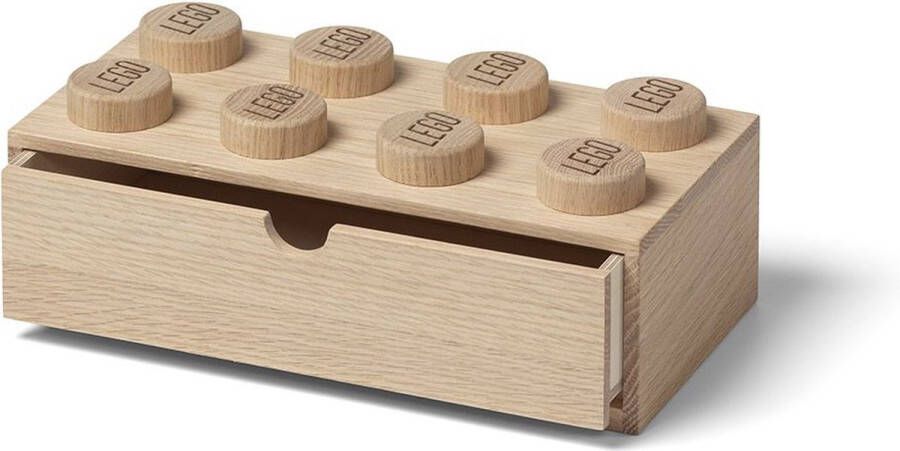 LEGO Wooden Collection Opbergbox Bureaulade Brick 8 Hout Beige