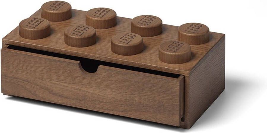 LEGO Wooden Collection Opbergbox Bureaulade Brick 8 Hout Bruin