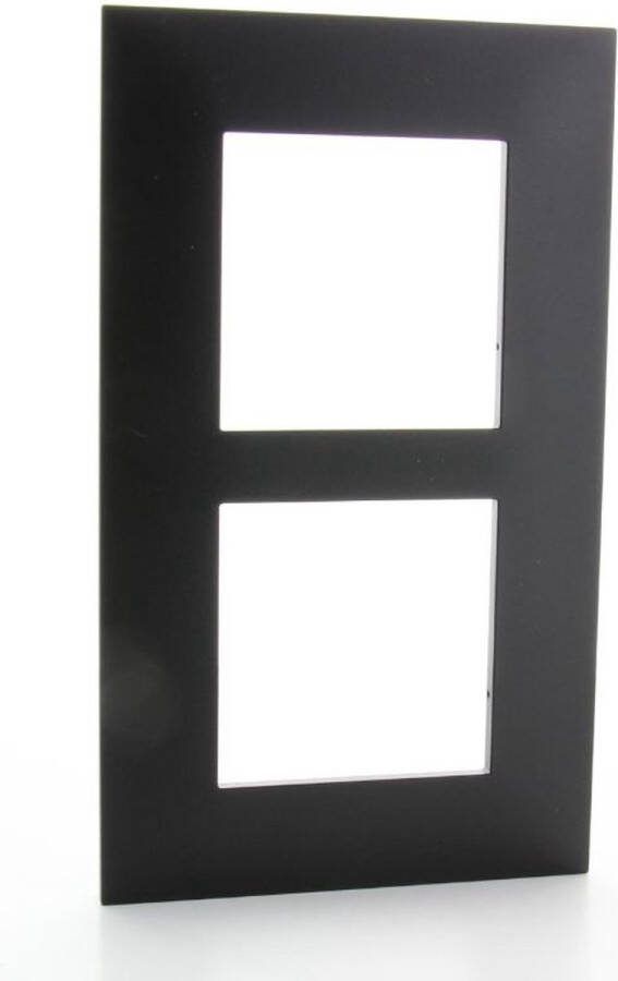 Legrand afdekraam 2-voudig 57mm centerafstand Valena Next Zwart Gefumeerd (741158)