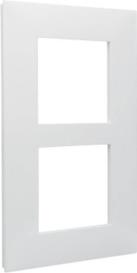 Legrand afdekraam 2-voudig 57mm centerafstand verticaal Valena Next Wit Opaal (741108)