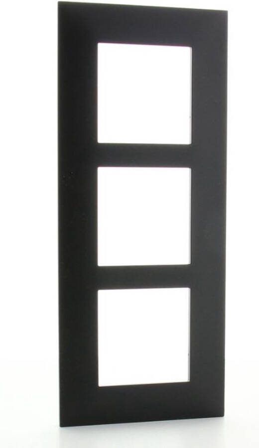 Legrand afdekraam 3-voudig 57mm centerafstand Valena Next Zwart Gefumeerd (741159)