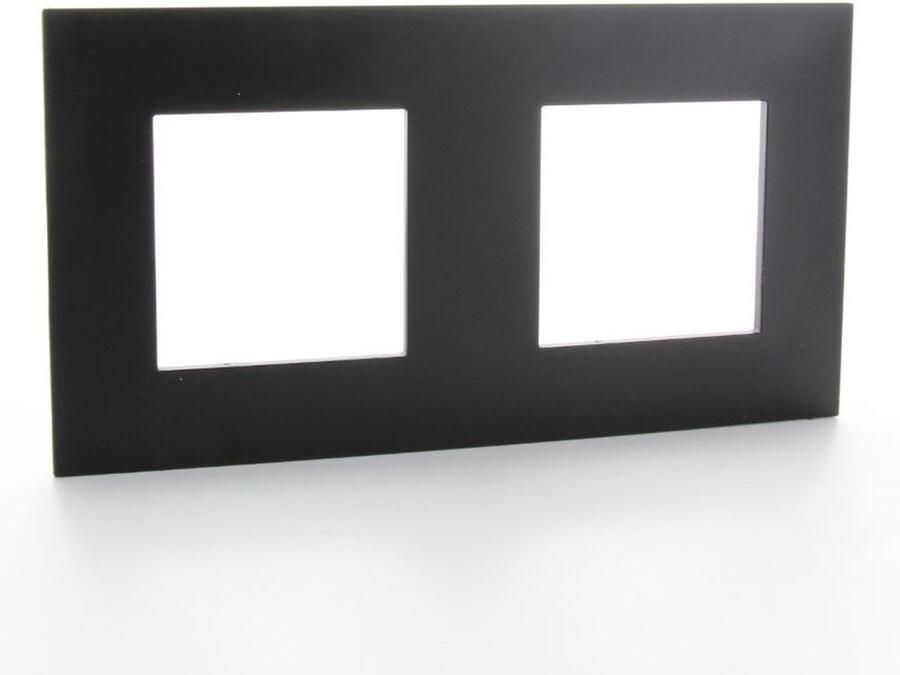 Legrand afdekraam 2-voudig 71mm centerafstand Valena Next Zwart Gefumeerd (741152)