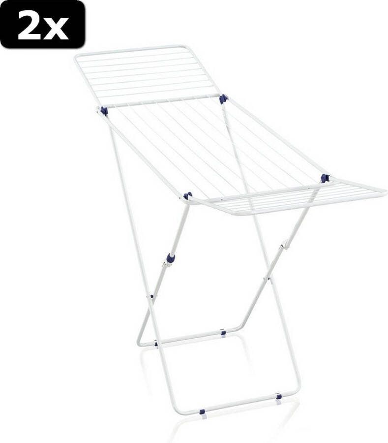 Leifheit 2x 81539 Classic 200 Easy Droogrek Wit Blauw