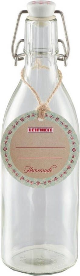 Leifheit 3187 Ronde Weckfles 500 ml Glas RVS