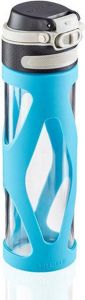 Leifheit 3259 Flip Glazen Drinkfles 600 ml Lichtblauw