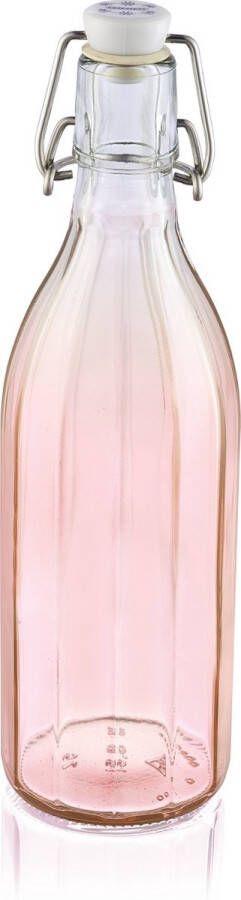Leifheit 36323 Glazen Facetfles 0.5L Transparant Roze
