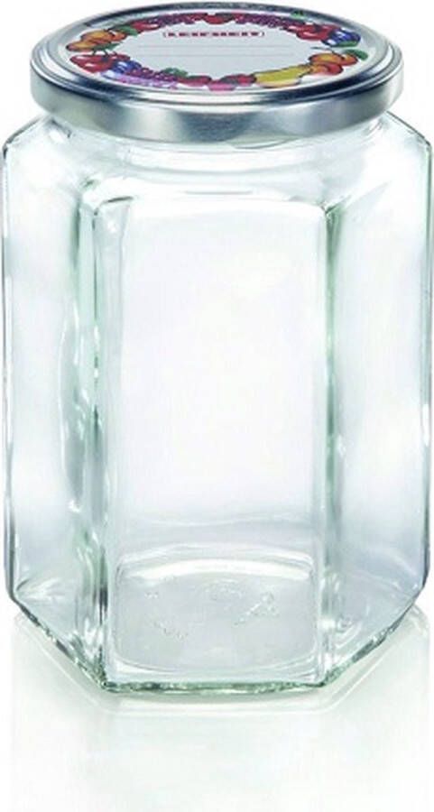 Leifheit 3211 Weckpot Zeshoekig 770ml Glas Zilver