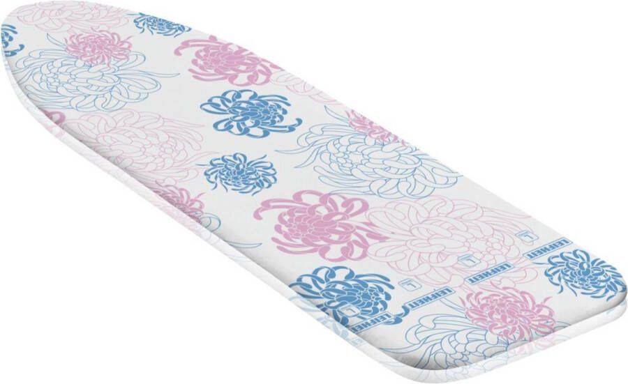 Leifheit strijkplankhoes Cotton Classic L Universeel 140 x 45 cm strijkvlak 3 mm dikke molton roze wit blauw