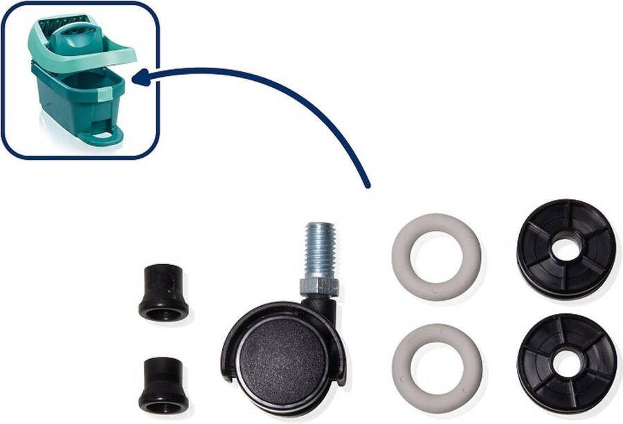Leifheit 89143 Set wielen voor vloerdoekpers Profi XL