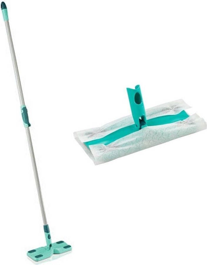 Leifheit 56678 Clean & Away S Vloerwisser met Telescoopsteel + 5 Doeken 26x80-130 cm