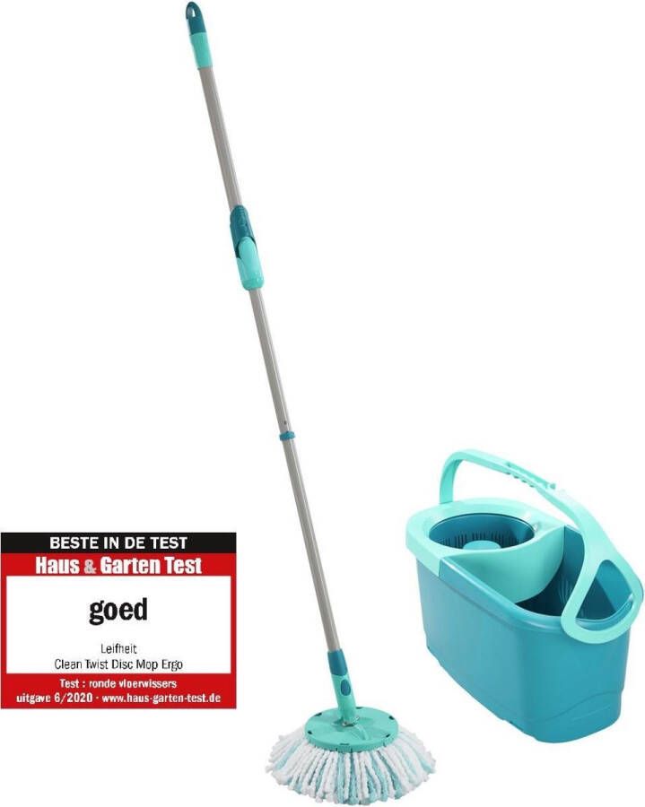 Leifheit Vloerwisserset Set CLEAN TWIST Disc Mop Ergo 3-delig inclusief emmer