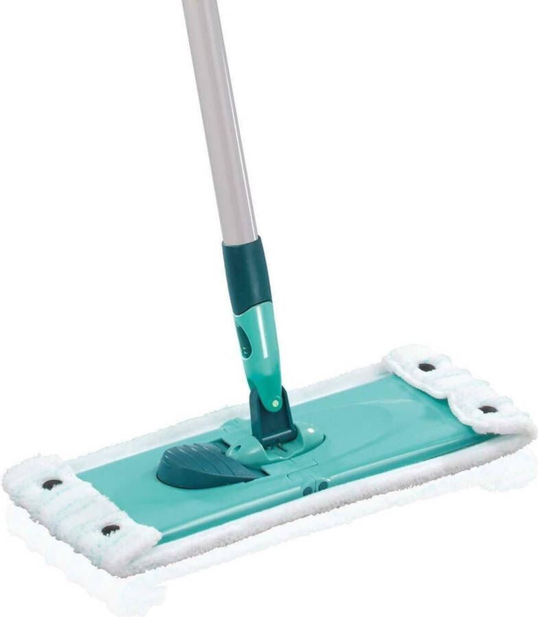 Leifheit Combi Clean vloerwisser M met stalen steel (140 cm) Micro Duo overtrek 33 cm wisbreedte