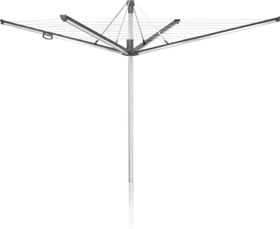 Leifheit droogmolen Linomatic plus 500 droogmolen incl. bodemhuls 50 m drooglengte 5 wasmachineladingen antraciet