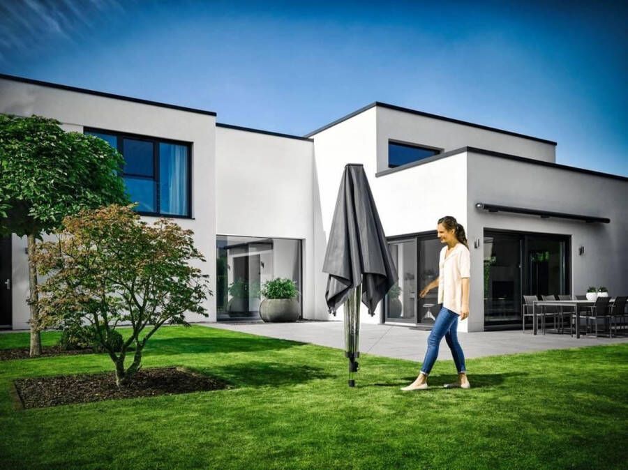 Leifheit droogmolen Linoprotect 400 met waterdicht dak incl. bodemhuls 40 m drooglengte 4 wasmachineladingen
