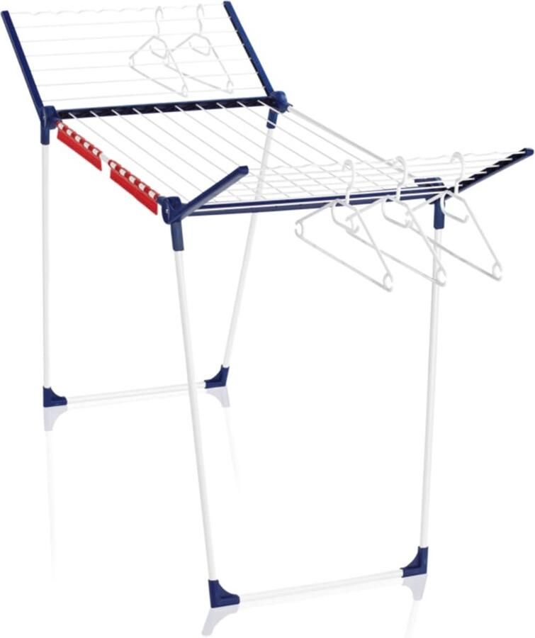 Leifheit Droogrek Pegasus 200 &5 kleerhangers 4 delen voor kleine kledingstukken + wasknijpertas zonder knijpers