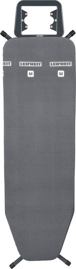 Leifheit strijkplank Classic M 120 x 38 cm strijkvlak in hoogte verstelbaar zwart