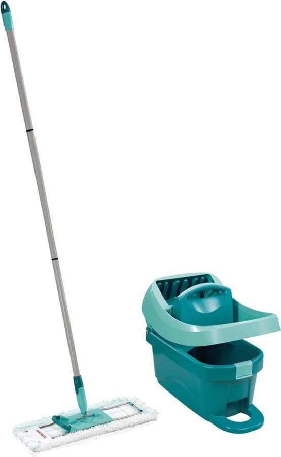 Leifheit vloerwisser Profi xl Micro Duo compleet systeem met wieltjes 42 cm wisbreedte 8 l emmer