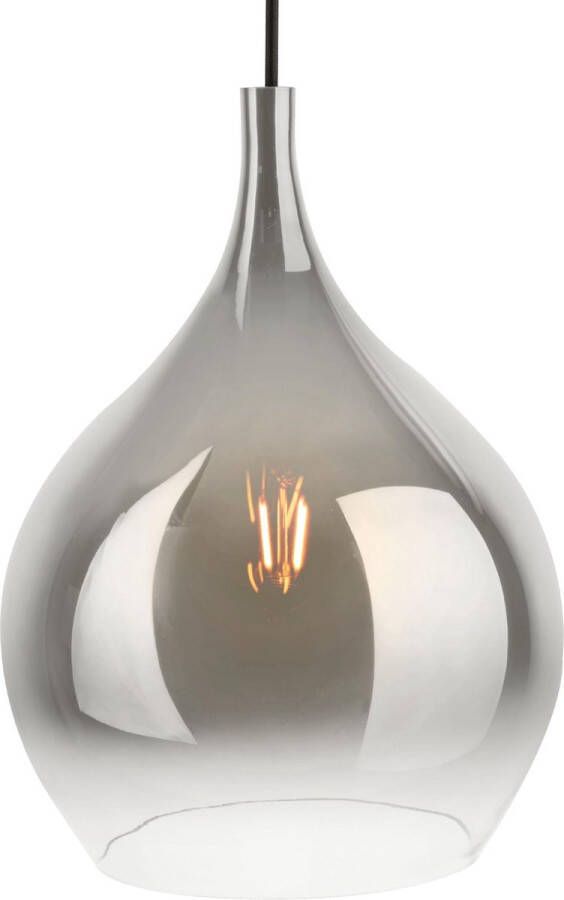 Leitmotiv Drup Hanglamp Glas 35 5x26cm Zilver