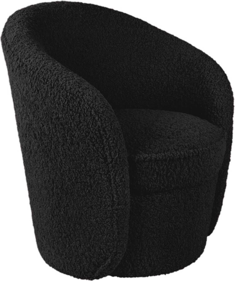 Leitmotiv Cuddly Teddy fauteuil (Kleur zitting: zwart)