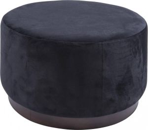 Leitmotiv Poef 50 X 30 Cm Velvet polyester hout Zwart