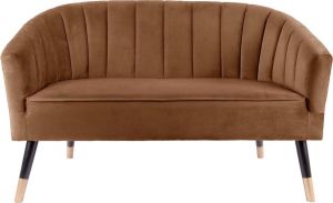 Leitmotiv Royal Bank Fluweel 128x71x80cm Bruin (Chocoladebruin)