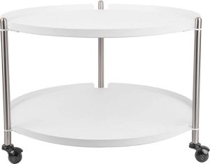 Leitmotiv Koffietafel Thrill 40 X 60 Cm Staal Wit zilver
